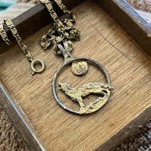 Vintage Wolf Necklace